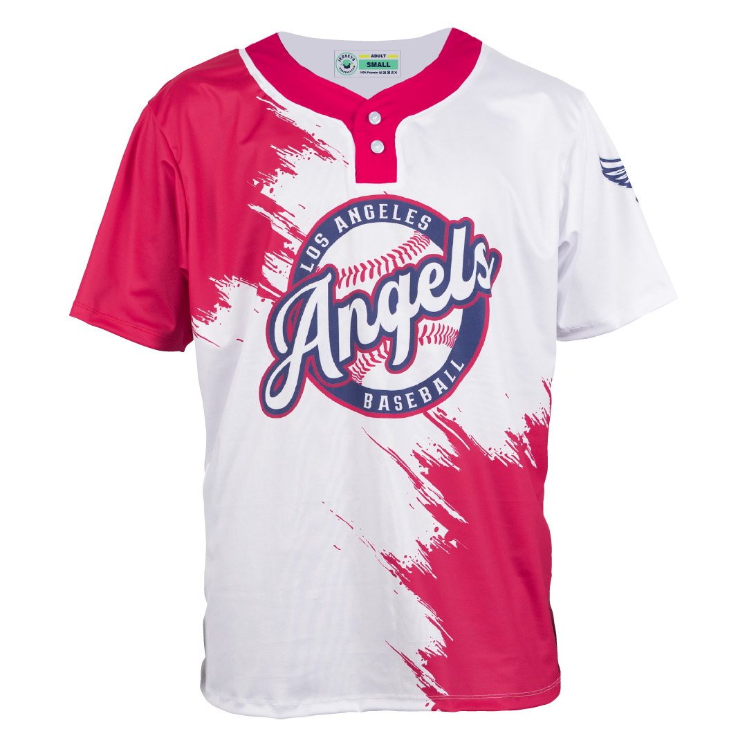 Example of a sublimated 2-button baseball jersey