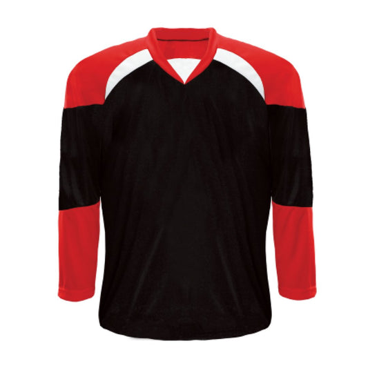 Kobe XJ5 House League Hockey Jersey: Black Red White