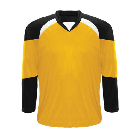 Kobe XJ5 House League Hockey Jersey: Gold/Black/White