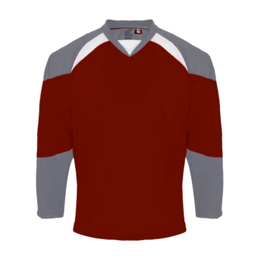 Kobe XJ5 House League Hockey Jersey: Maroon/Grey/White