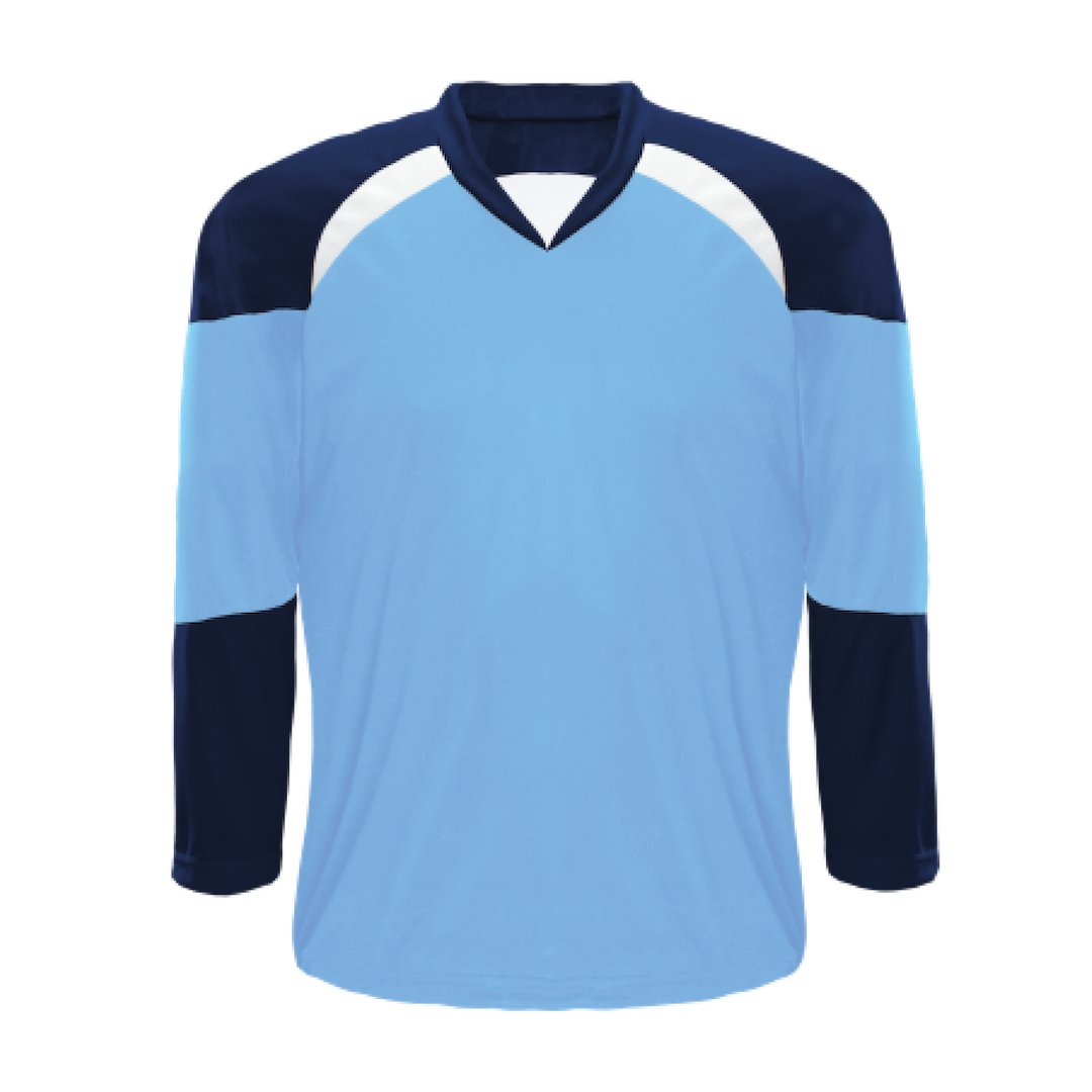 Kobe XJ5 House League Hockey Jersey: Powder Blue/Navy/White