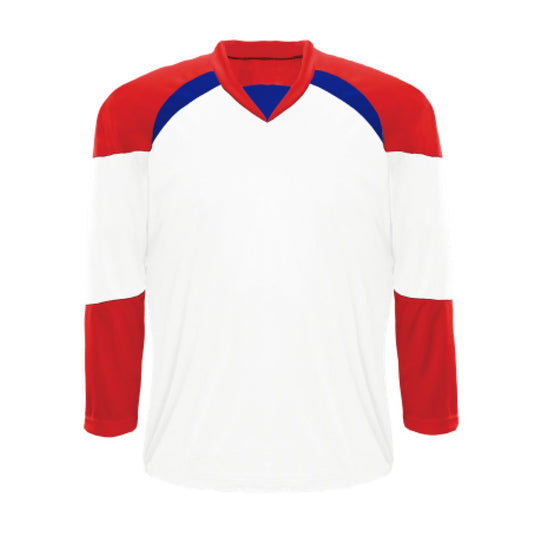 Kobe XJ5 House League Hockey Jersey: Red/White/Blue