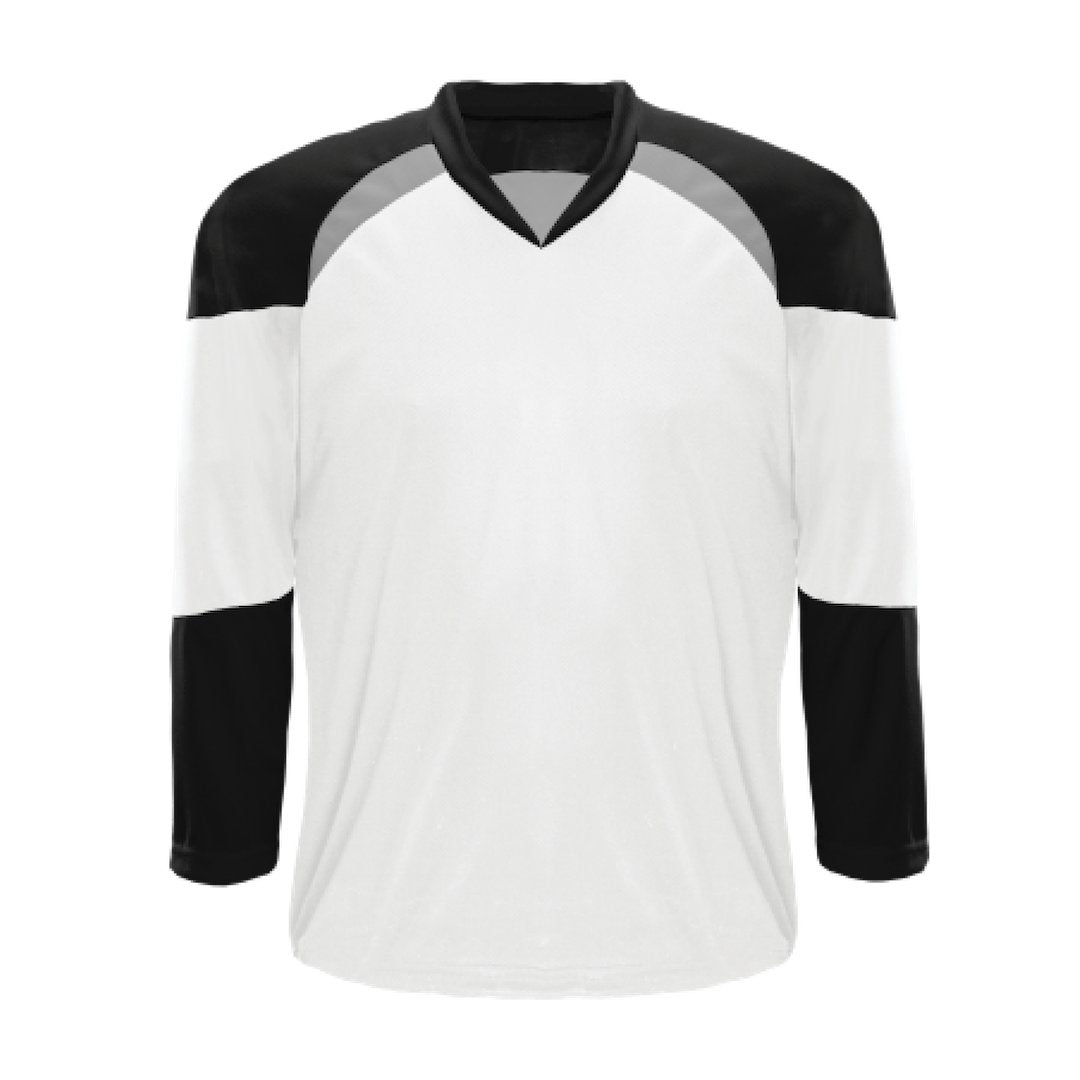 Kobe XJ5 House League Hockey Jersey: White/Black/Grey