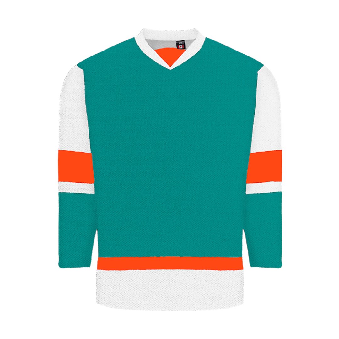Kobe 5200 House League Hockey Jersey: Teal, White, Orange