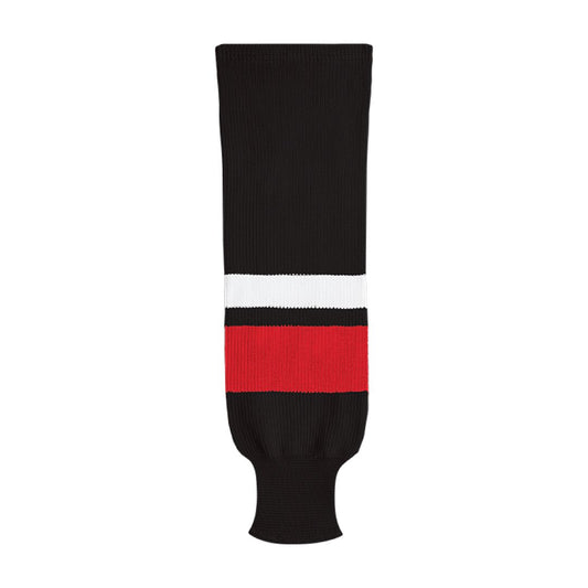 Kobe X9800 Knit Hockey Socks: Black/Red/White