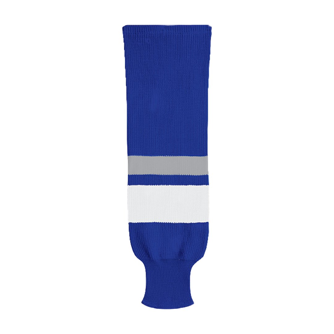 Kobe X9800 Knit Hockey Socks: Royal/White/Grey