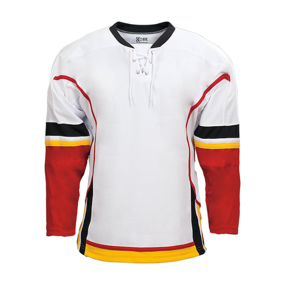 Kobe K3G Pro Hockey Jersey: Calgary Flames White 2007-2020