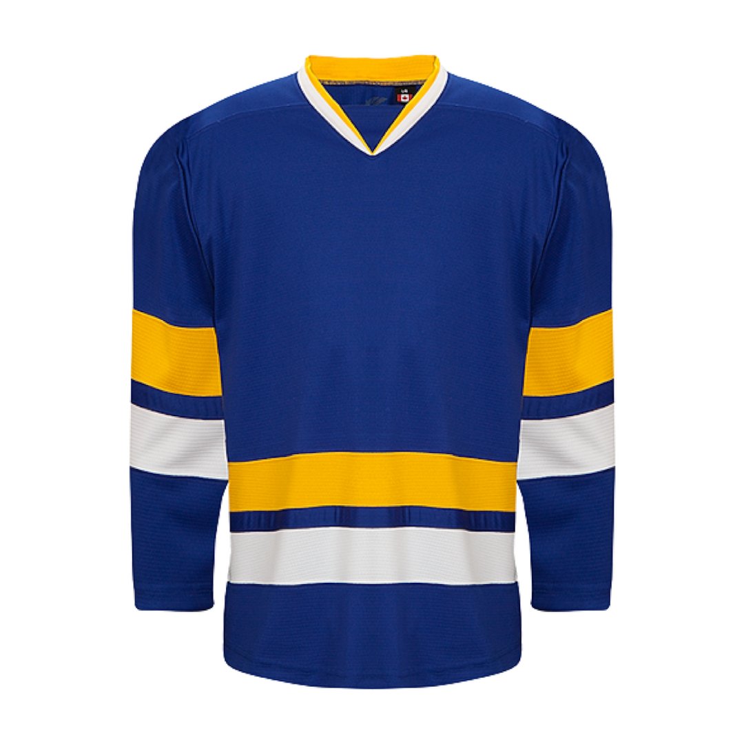 Charlestown Chiefs blue personalized custom hockey jersey - USALast