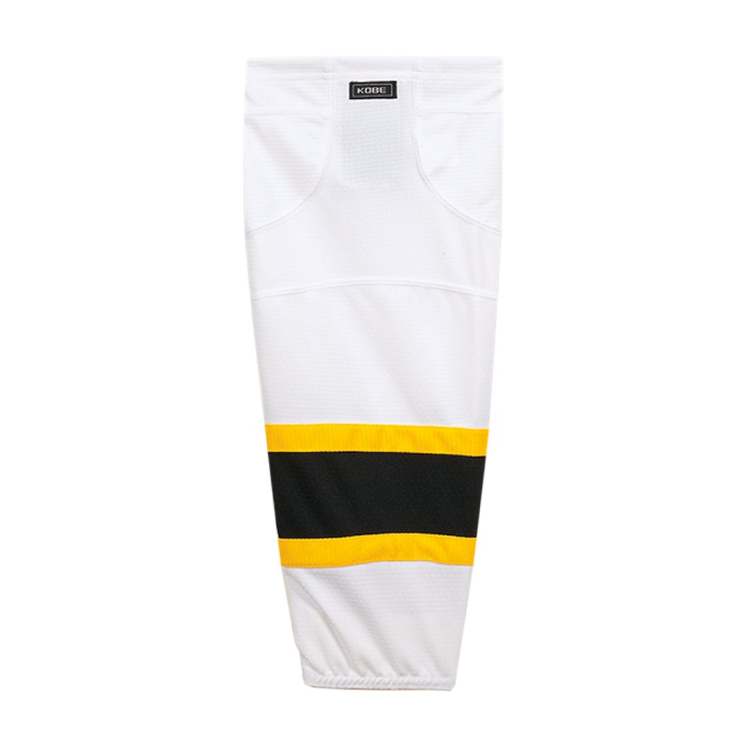 Kobe K3G Pro Mesh Hockey Socks: Boston Bruins White