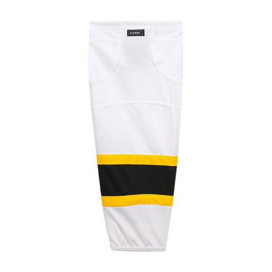 Kobe K3G Pro Mesh Hockey Socks: Boston Bruins White
