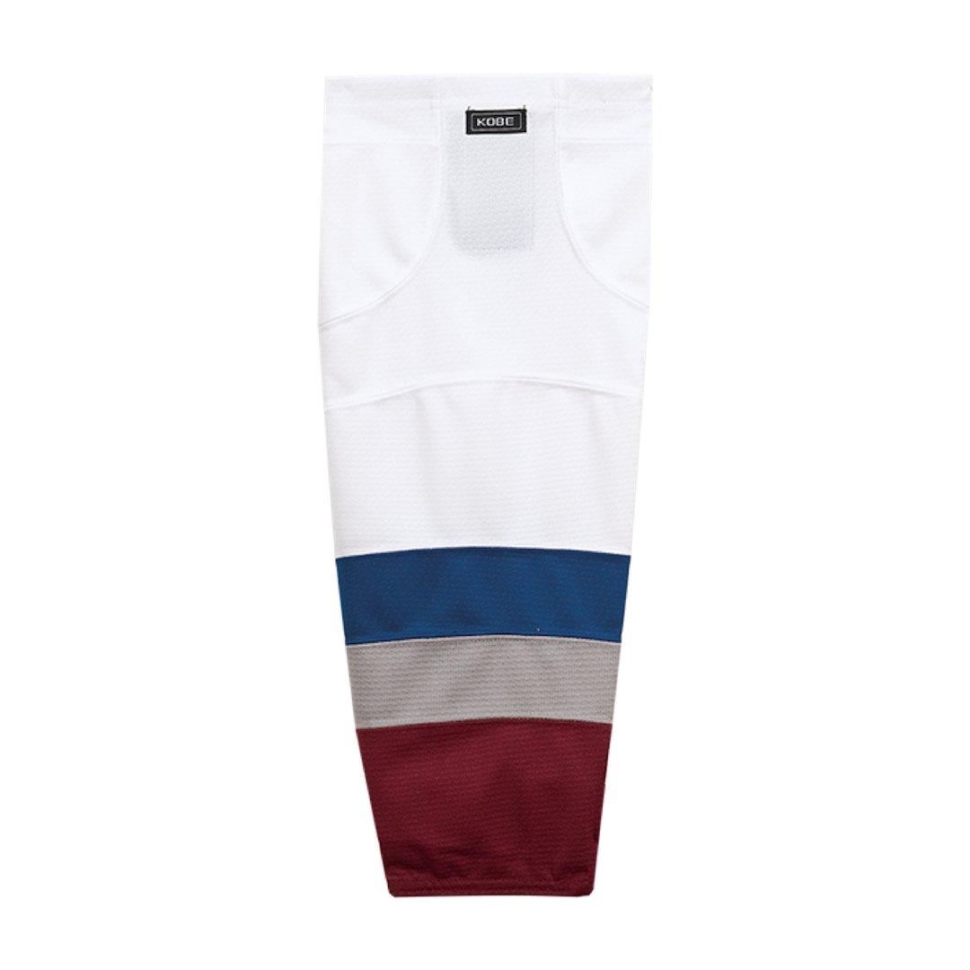 Kobe K3G Pro Mesh Hockey Socks: Colorado Avalanche White