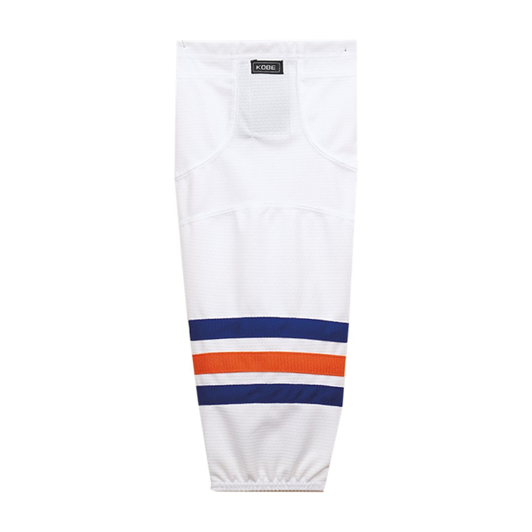 Kobe K3G Pro Mesh Hockey Socks: Edmonton Oilers White