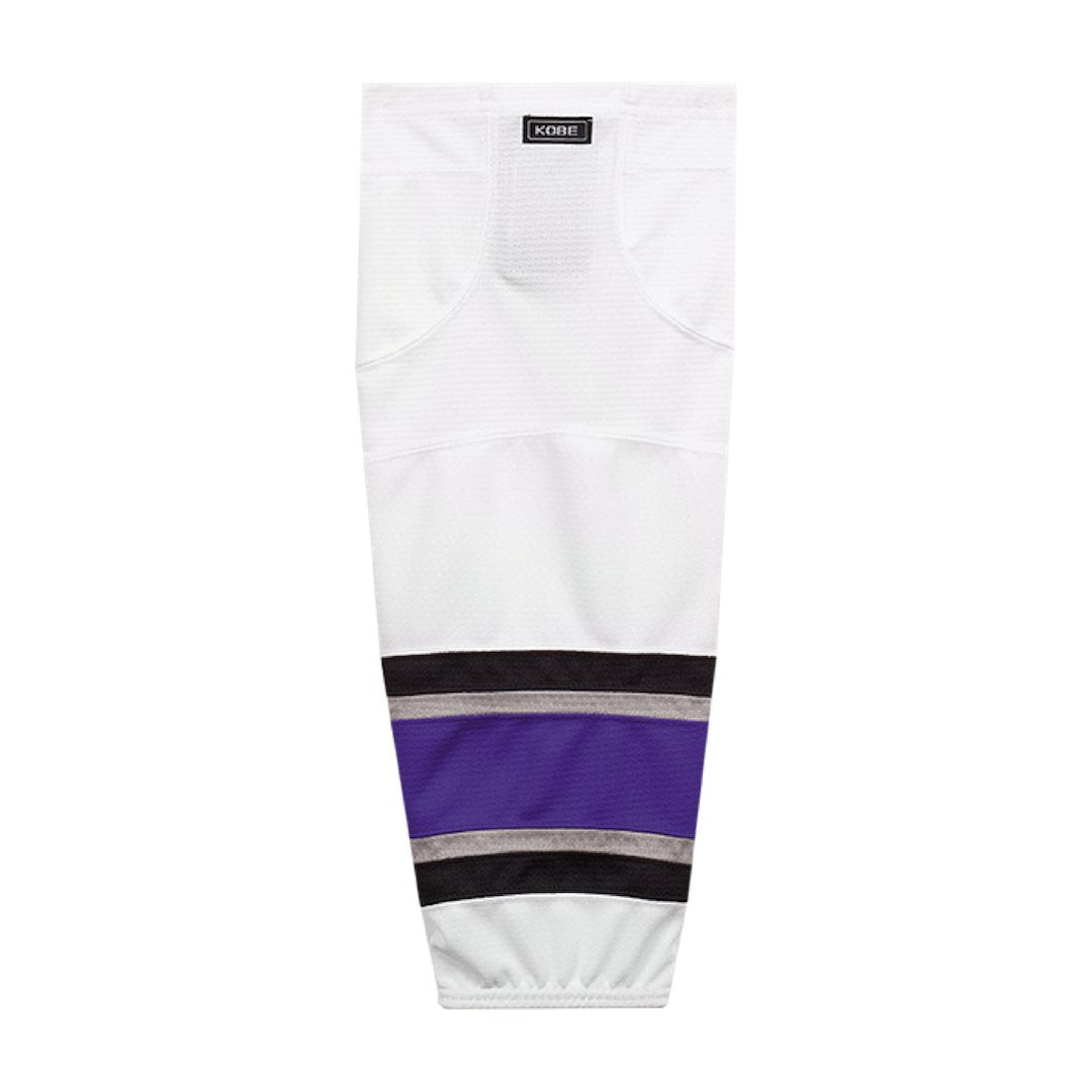 Kobe K3G Pro Mesh Hockey Socks: Los Angeles Kings White and Purple