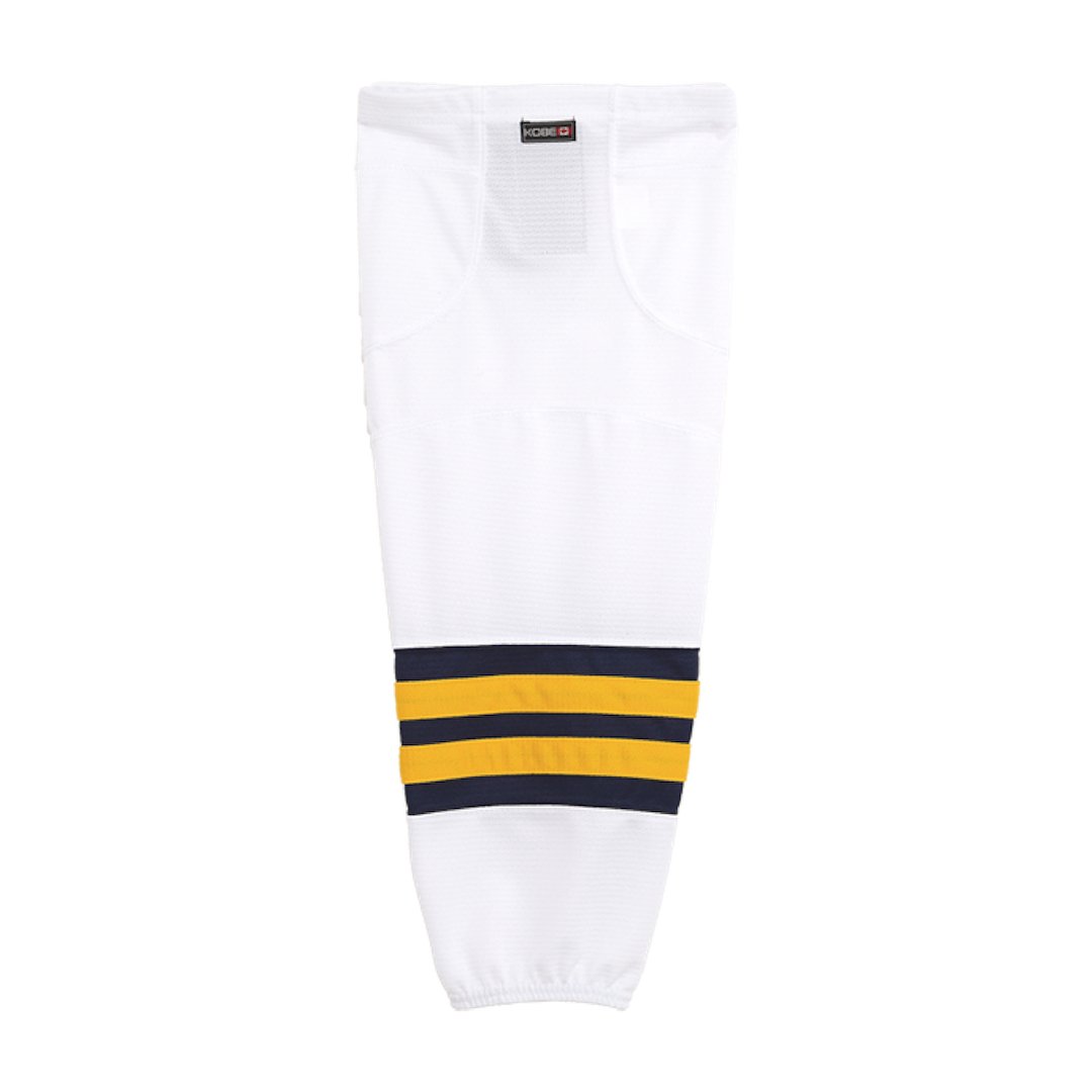 Kobe K3G Pro Mesh Hockey Socks: Michigan Wolverines White