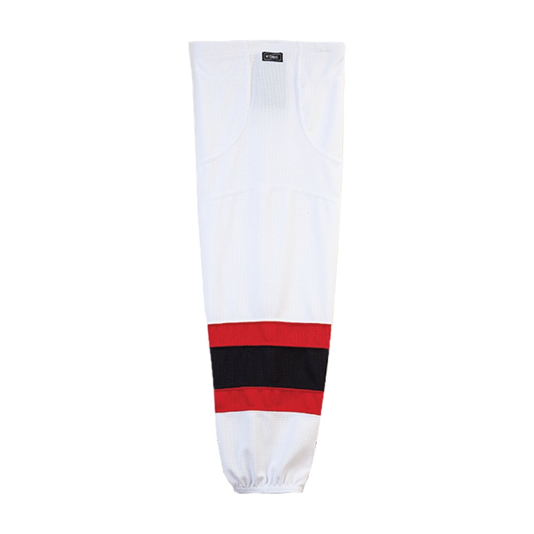 Kobe K3G Pro Mesh Hockey Socks:  New Jersey Devils White