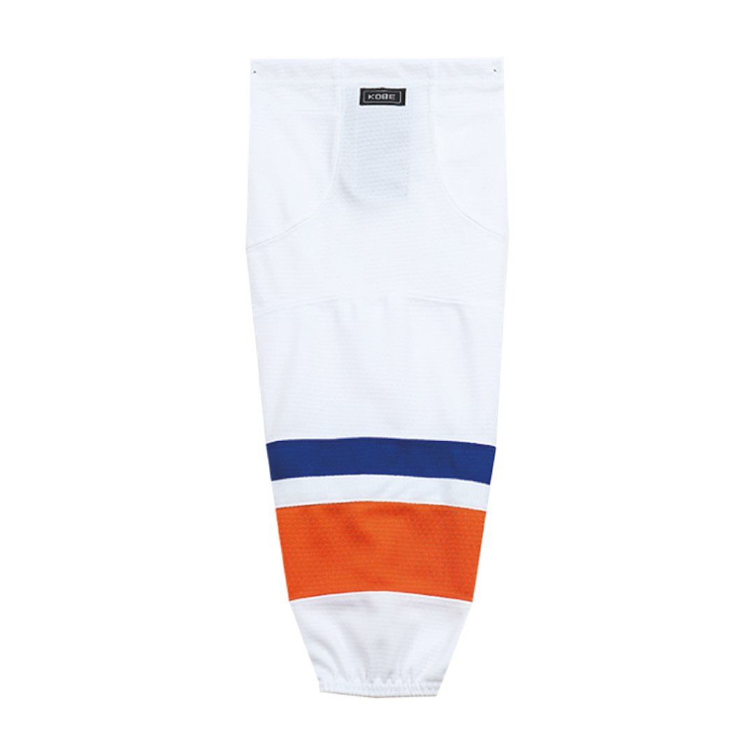 Kobe K3G Pro Mesh Hockey Socks: New York Islanders White