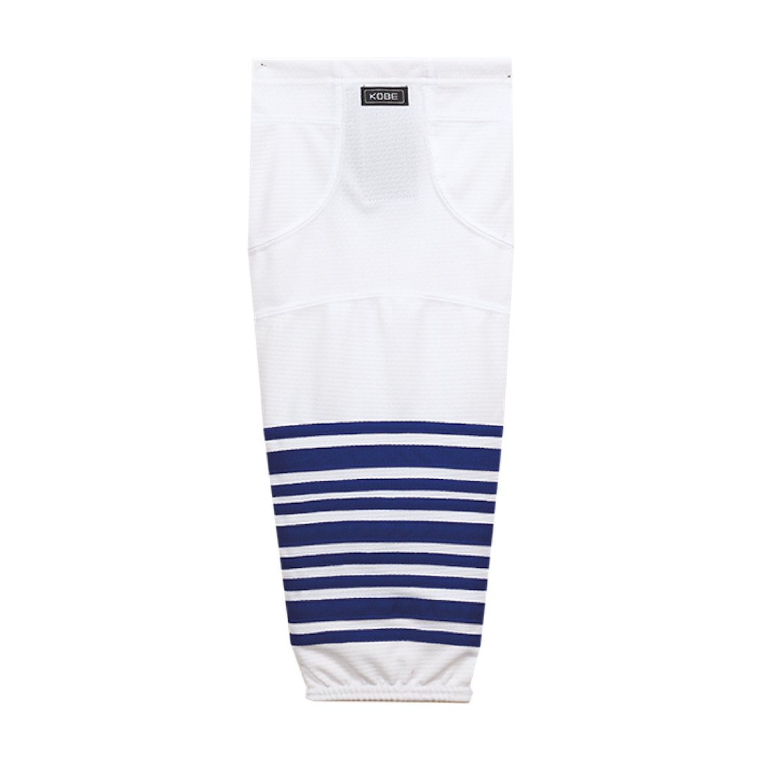 Kobe K3G Pro Mesh Hockey Socks: Toronto Maple Leafs White