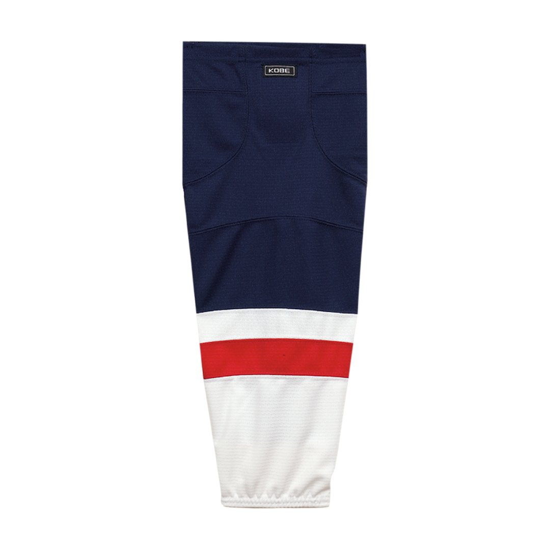 Kobe K3G Pro Mesh Hockey Socks: Washington Capitals White