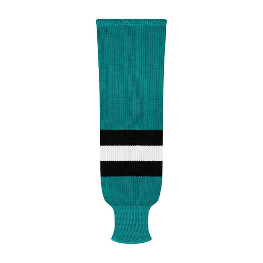 NHL Pattern 9800 Knit Hockey Socks: San Jose Teal