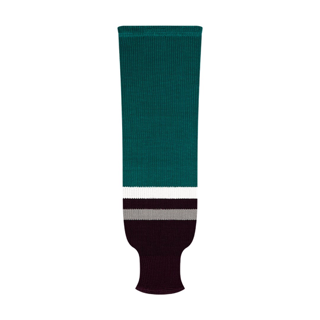 Kobe 9800 Pro Knit Hockey Socks: Anaheim Ducks Retro Green