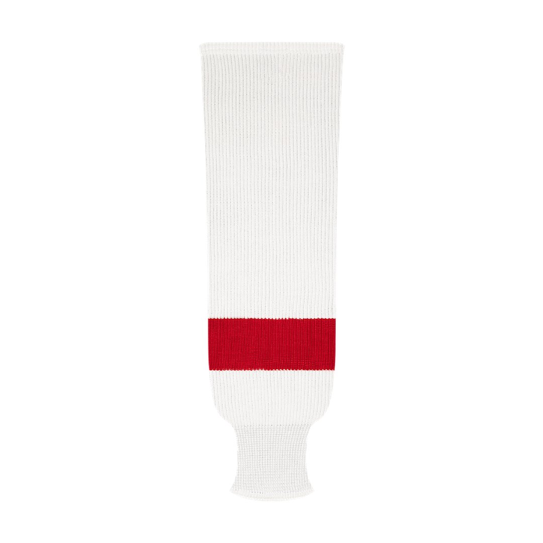 Kobe 9800 Pro Knit Hockey Socks: Detroit Red Wings White