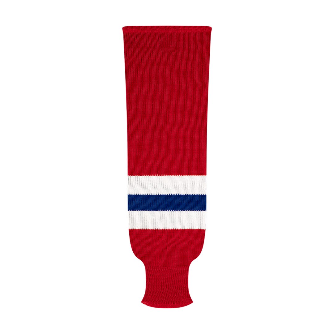 Kobe 9800 Pro Knit Hockey Socks: Montreal Canadiens Red