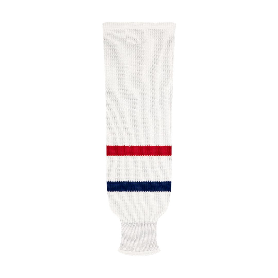 Kobe 9800 Pro Knit Hockey Socks: Montreal Canadiens White
