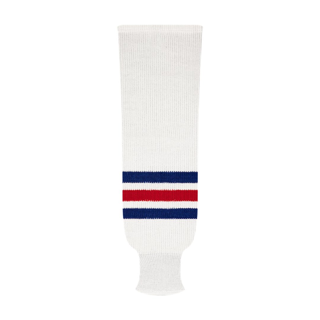 Kobe 9800 Pro Knit Hockey Socks: New York Rangers White