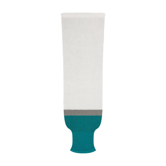 Kobe 9800 Pro Knit Hockey Socks: San Jose Sharks White