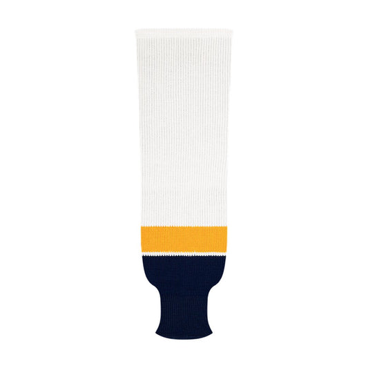 NHL Pattern 9800 Knit Hockey Socks: Nashville Predators White