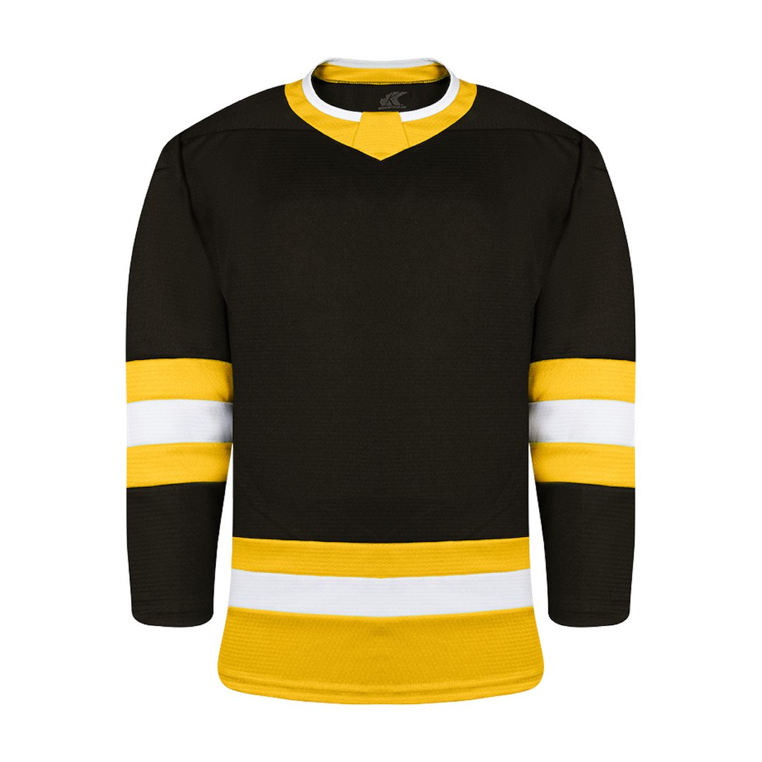 Kobe 5200 House League Hockey Jersey: Black, Gold, White