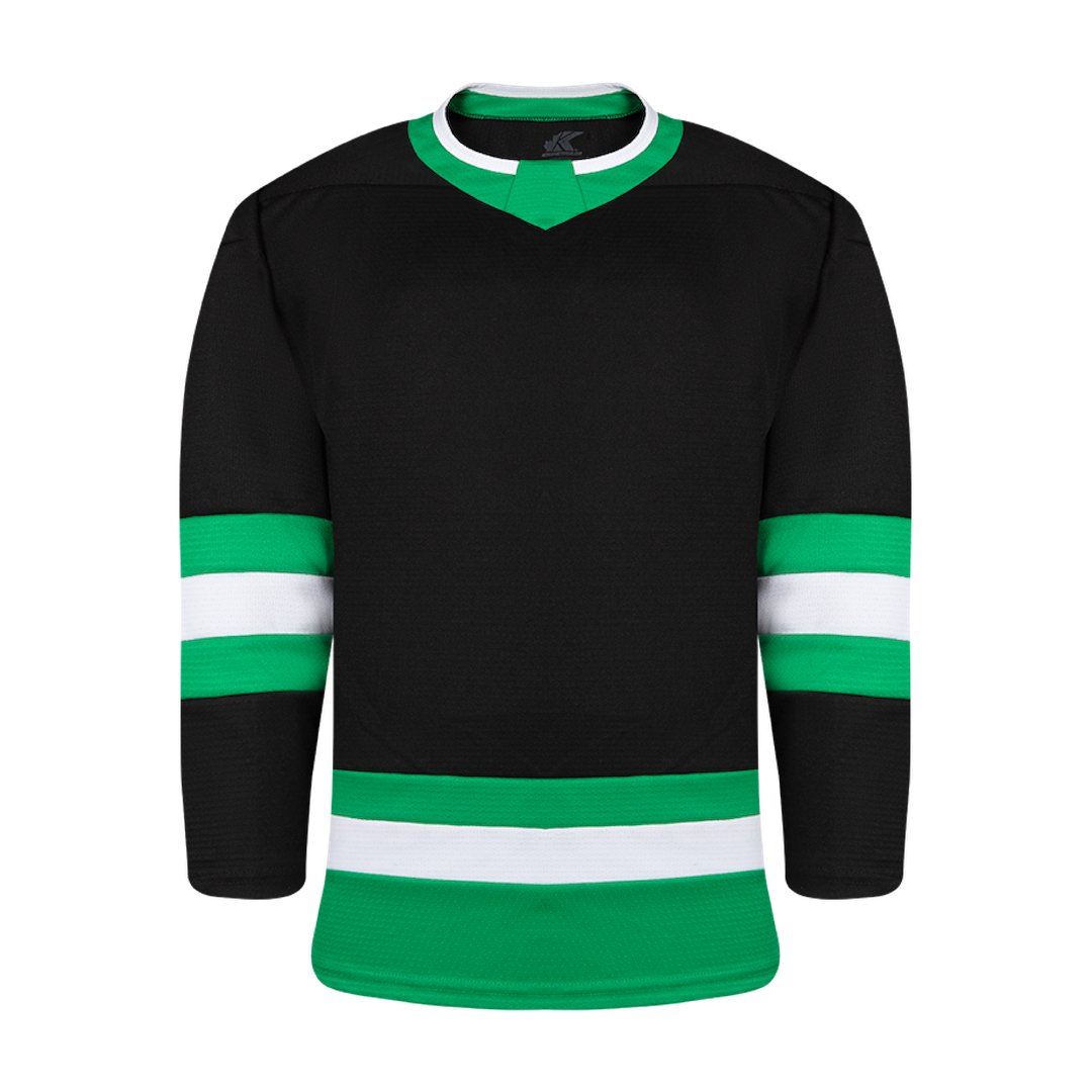 Kobe K3GL Premium League Hockey Jersey: Black, Kelly Green, White