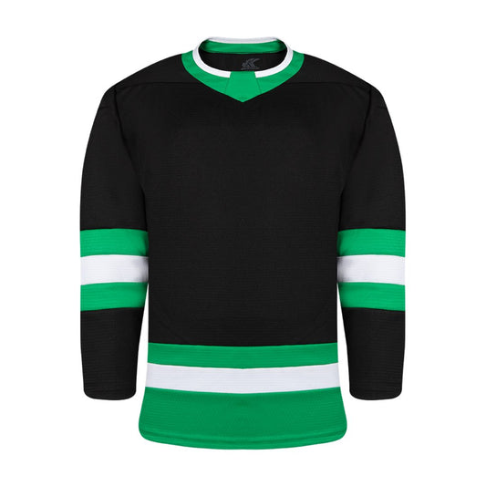Kobe K3GL Premium League Hockey Jersey: Black, Kelly Green, White