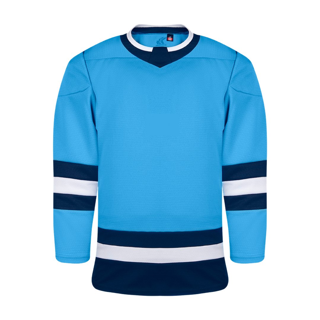 Kobe K3GL Premium League Hockey Jersey: Powder Blue/Navy/White