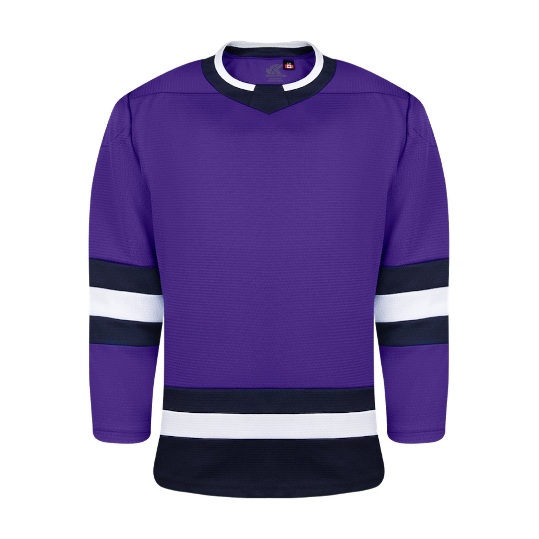 Premium League Hockey Jersey: Purple/Black/White – JerseysMadeEasy