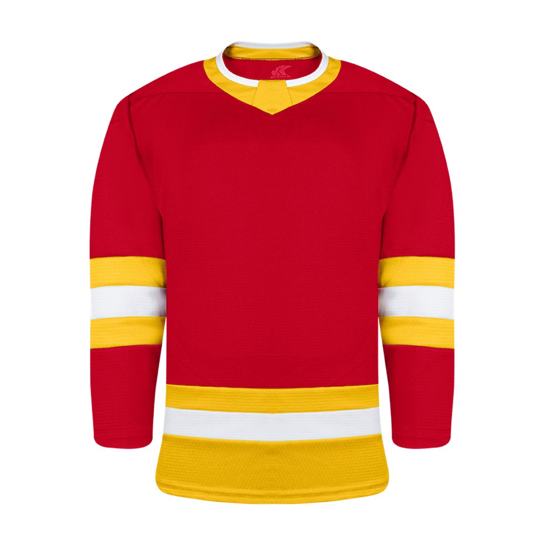 Kobe K3GL Premium League Hockey Jersey: Red/Gold/White