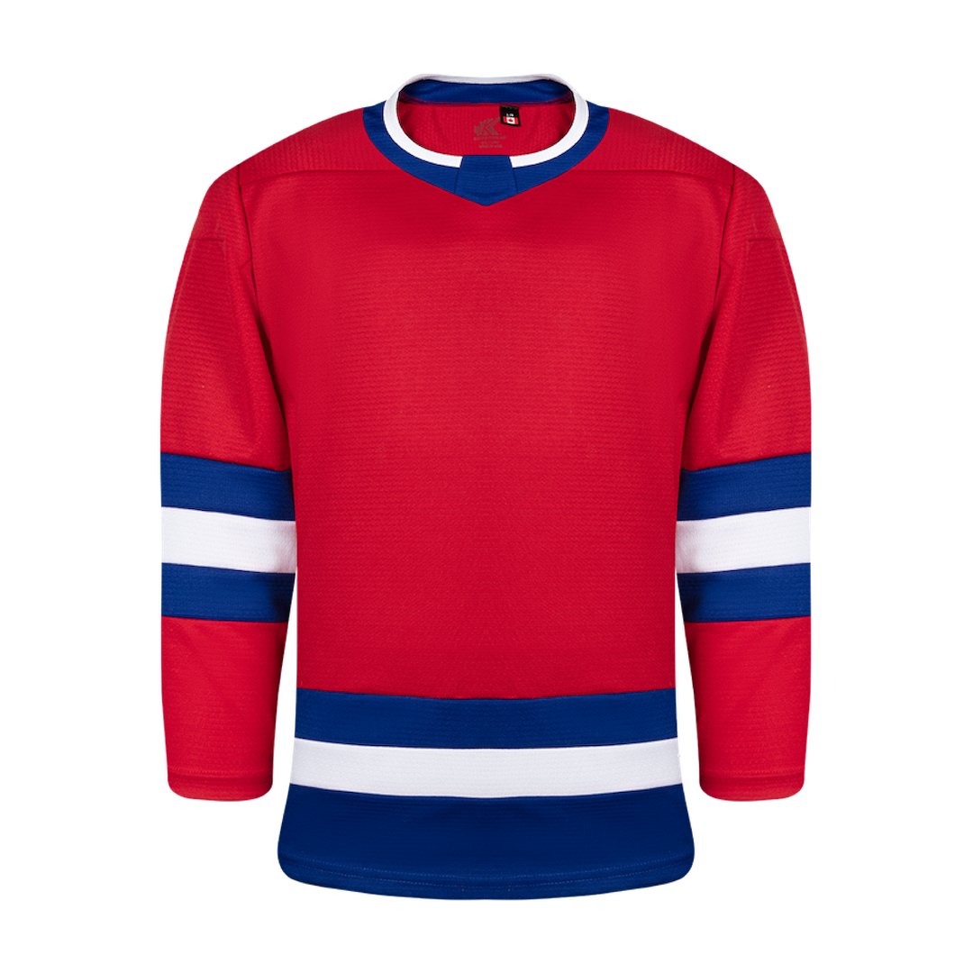 Kobe K3GL Premium League Hockey Jersey: Red/Royal Blue/White