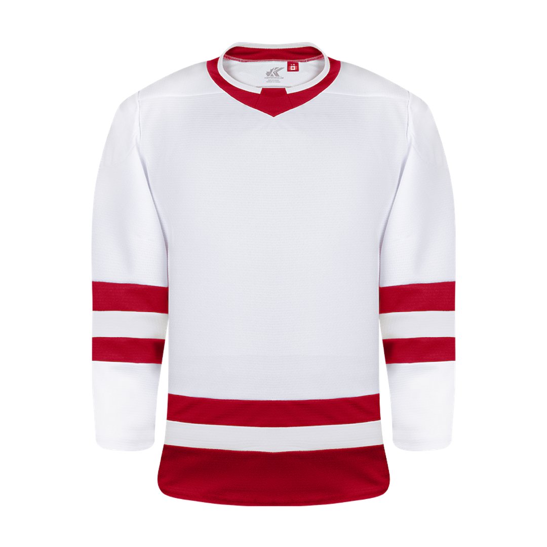 Premium League Hockey Jersey: White/Red Adult 3XL
