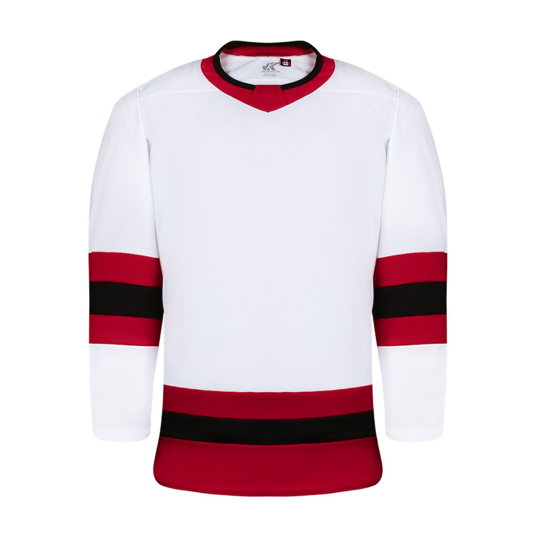 Red and store white hockey jersey