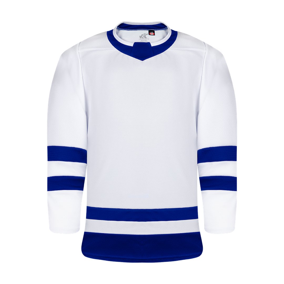 Kobe K3GL Premium League Hockey Jersey: White/Royal Blue