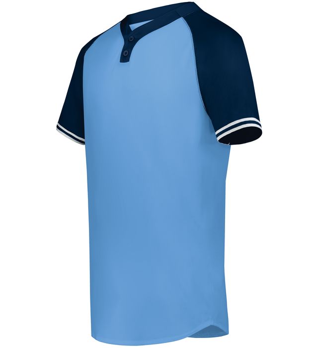 Cutter+ Henley Jersey 6905  Columbia Blue/Navy - Quarter view