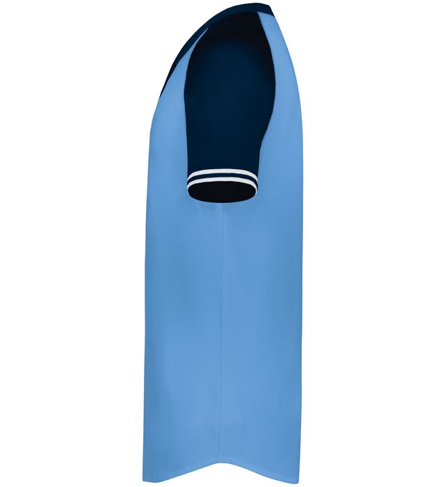 Cutter+ Henley Jersey 6905  Columbia Blue/Navy - Left view