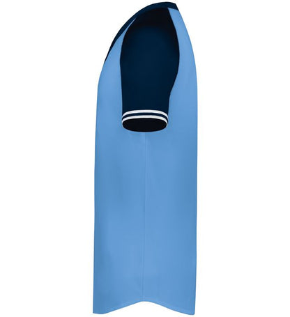 Cutter+ Henley Jersey 6905  Columbia Blue/Navy - Left view