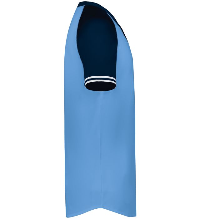 Cutter+ Henley Jersey 6905  Columbia Blue/Navy - Right view