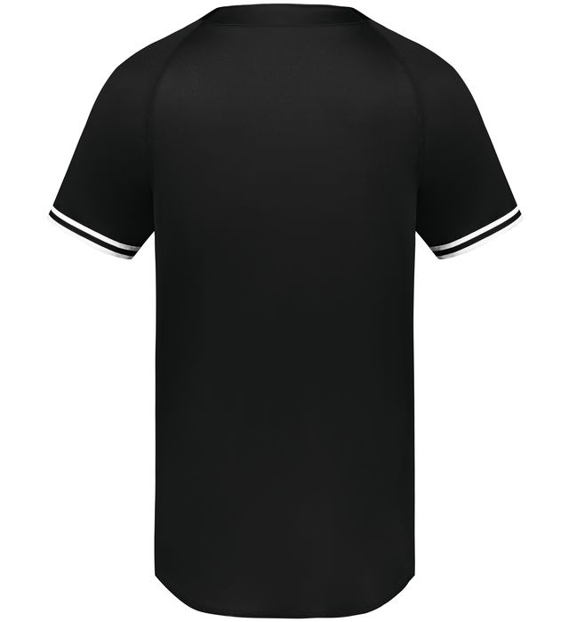Cutter+ Henley Jersey 6905 Columbia Black/White - Back view