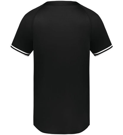 Cutter+ Henley Jersey 6905 Columbia Black/White - Back view
