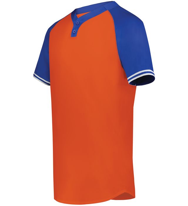 Cutter+ Henley Jersey 6905  Columbia Orange/Royal - Quarter view