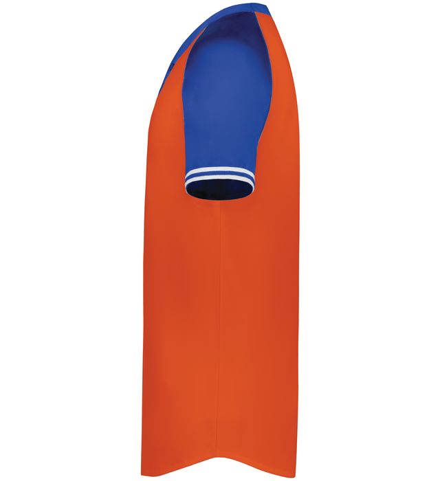 Cutter+ Henley Jersey 6905  Columbia Orange/Royal - Left view