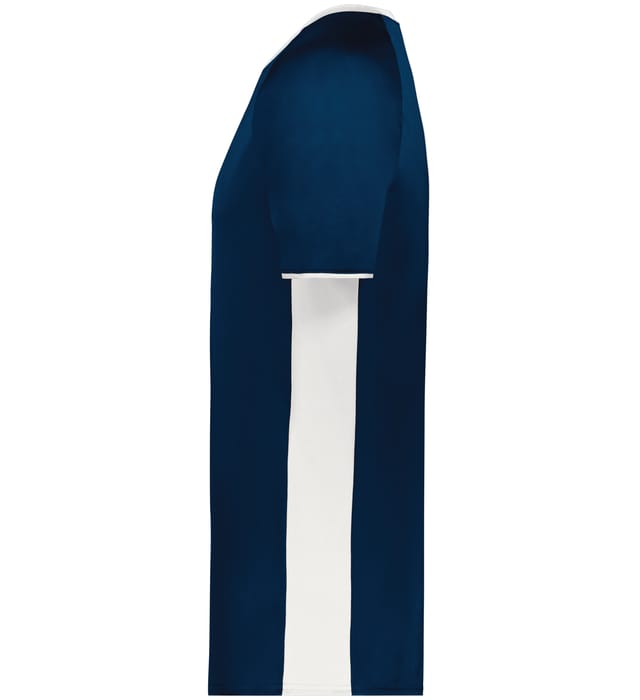 Blank Pullover V-Neck Baseball Jersey (Cutter+ SKU 6907) from Augusta Sportswear inNavy/White -  Left view