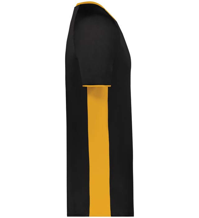 Blank Pullover V-Neck Baseball Jersey (Cutter+ SKU 6907) from Augusta Sportswear in Black Gold -  Right view
